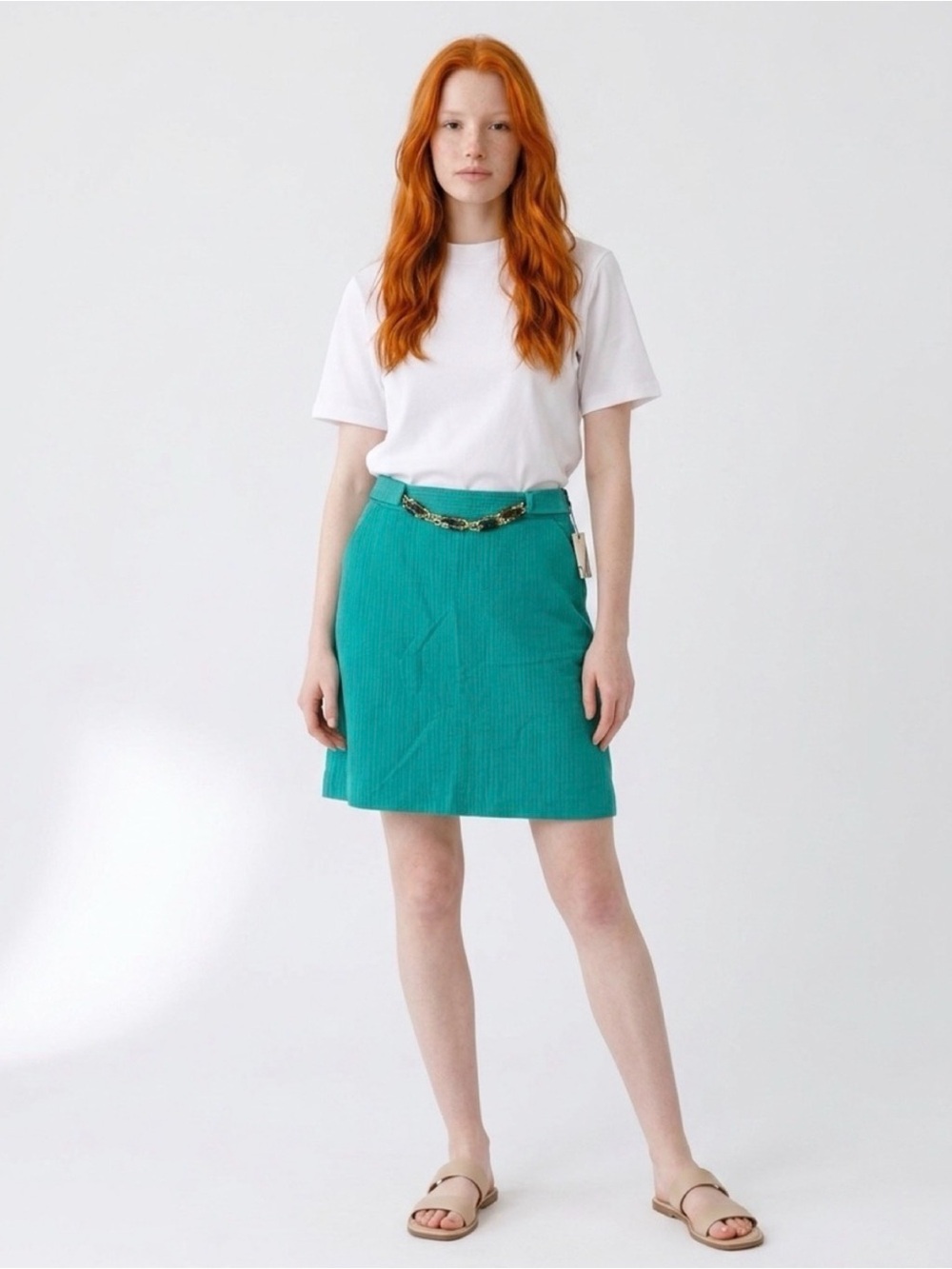 Milly | Chain Belt Pencil Skirt
